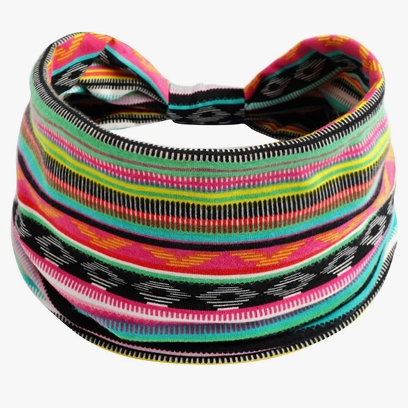 NWOT Buy One Get One Free Headband Soft Wide Stretchy Boho Headband Colorful New - Picture 2 of 4